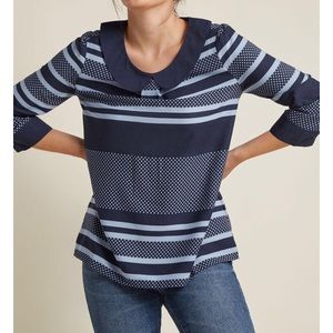 Modcloth Peter Pan Collar Blouse Size: XL
